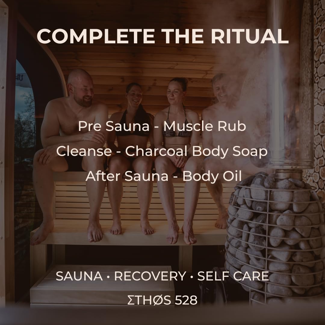 After Sauna Body Oil – Organic Jojoba, Apricot & Evening Primrose | Lightweight Nourishing Luxury Body Oil with Bergamot & Cedarwood | Vegan, Paraben Free for Sauna Recovery Ritual
