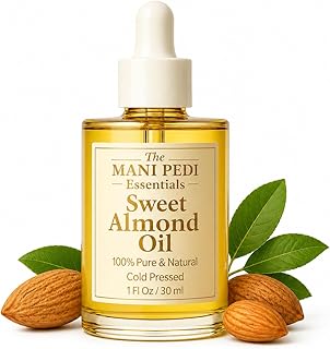 TMPE 100% Pure, Organic Sweet Almond Oil. Cold Pressed Natural Moisturizing Oil for Hair, Skin & Body - 1 Fl Oz