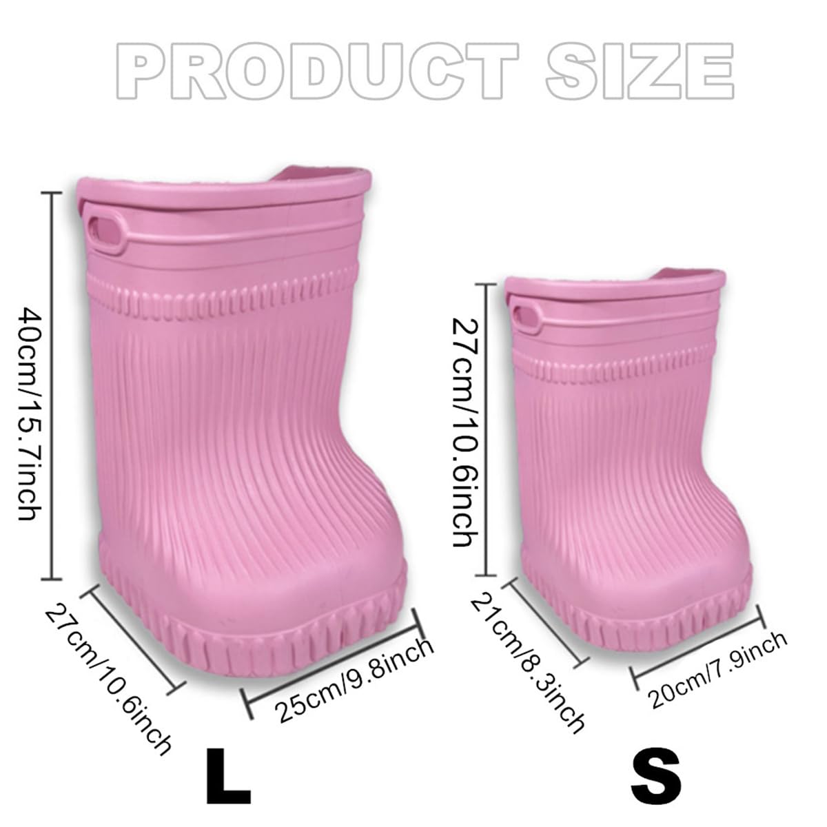 Foot Spa Bath,Boot Shaped with Massage Bumps & Calf Soaking for Relaxation, Pain Relief and Improved Circulation (grey,L)