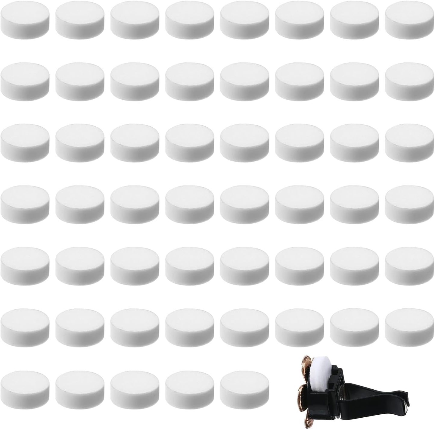 Gjinxi 100 Pcs Car Air Freshener Refill Felt Pads, 16 mm Unscented Essential Oil Perfumes Refill Pads Car Air Vent Clip Replacement Pads for Home, Car Use