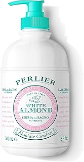 Perlier White Almond Shower & Bath Cream - Nourishing & Soothing Luxury Bath Cream Made with Almond Oil for Deep Moisturization and Hydration (16.9 Fluid Oz.)