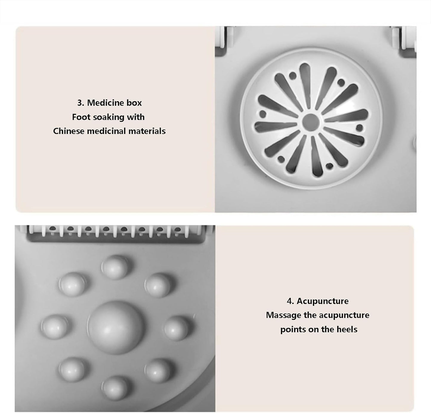 Foot Spa Bath Massager with Heat, Bubbles, 8 Massage Roller Pedicure, Tub for Feet Stress Relief, Foot Soaker with Mini Acupressure Massage Points Temperature Control
