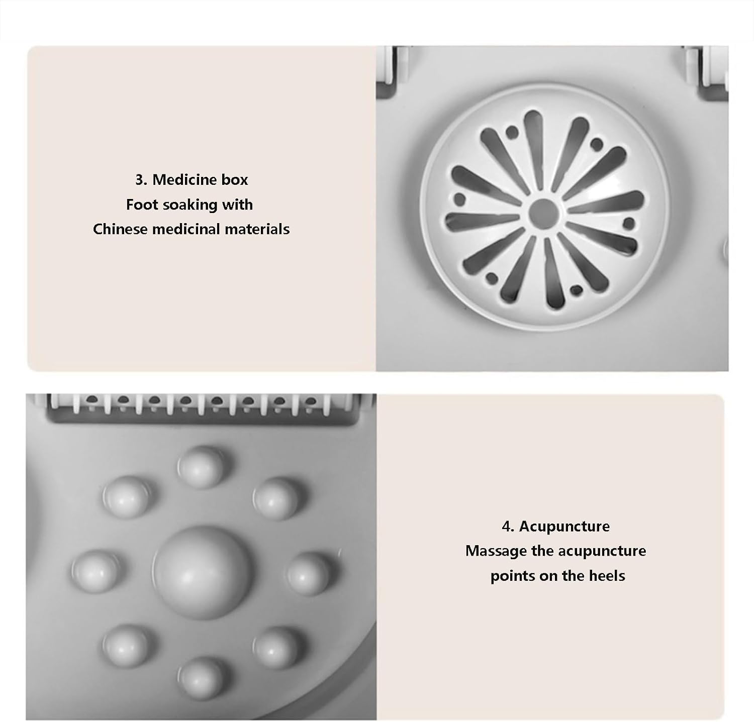 Foot Spa Bath Massager with Heat, Bubbles, 8 Massage Roller Pedicure, Tub for Feet Stress Relief, Foot Soaker with Mini Acupressure Massage Points Temperature Control