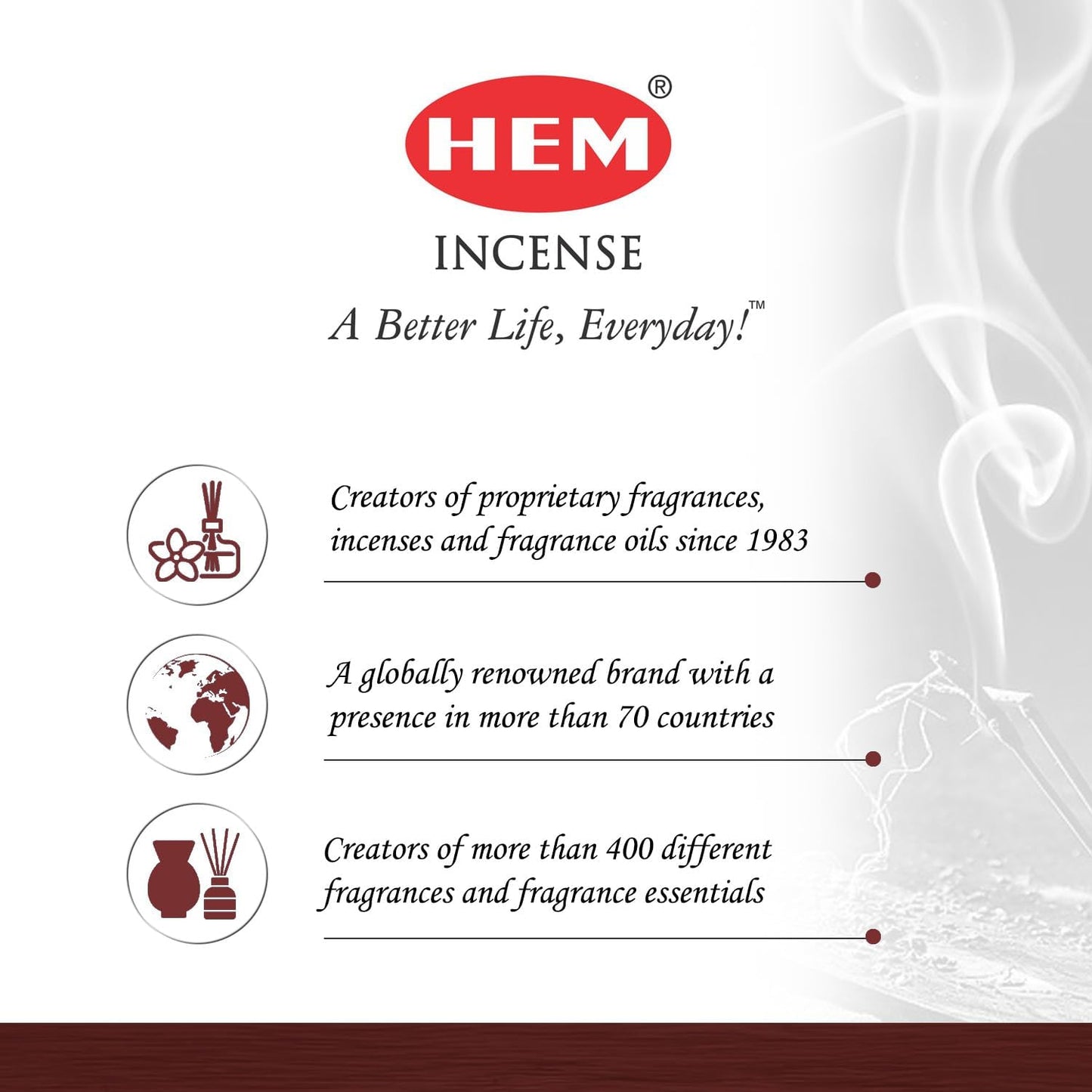 HEM - Sandalwood Incense Sticks - Pack of 6 - 120 count - 301g