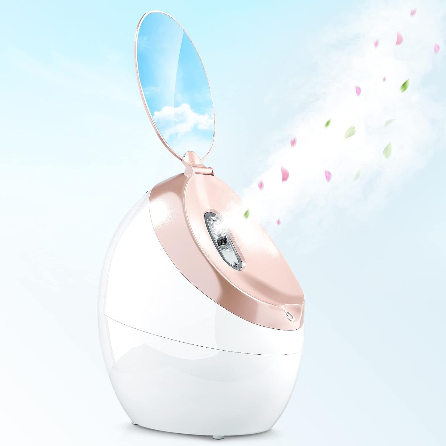 Facial Steamer- Professional Nano Ionic Facial Steamer- with HD Makeup Mirror - Oznoe Steamer - High Capacity - Suitable for Home with Mini Size