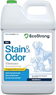 Eco Strong Pet Stain and Odor Remover - Cat Urine Enzyme Cleaner Destroyer, Urine Destroyer for Dogs, Pet Urine Enzyme Cleaner - 128 Oz