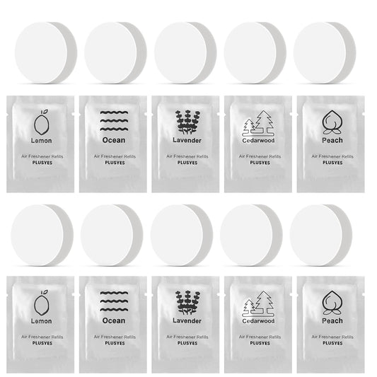 10 Pack Car Air Vent Clip Freshener Refills Solid Fragrance - 5 Scents Replacement Pads Car Fresheners Long Lasting - Variety