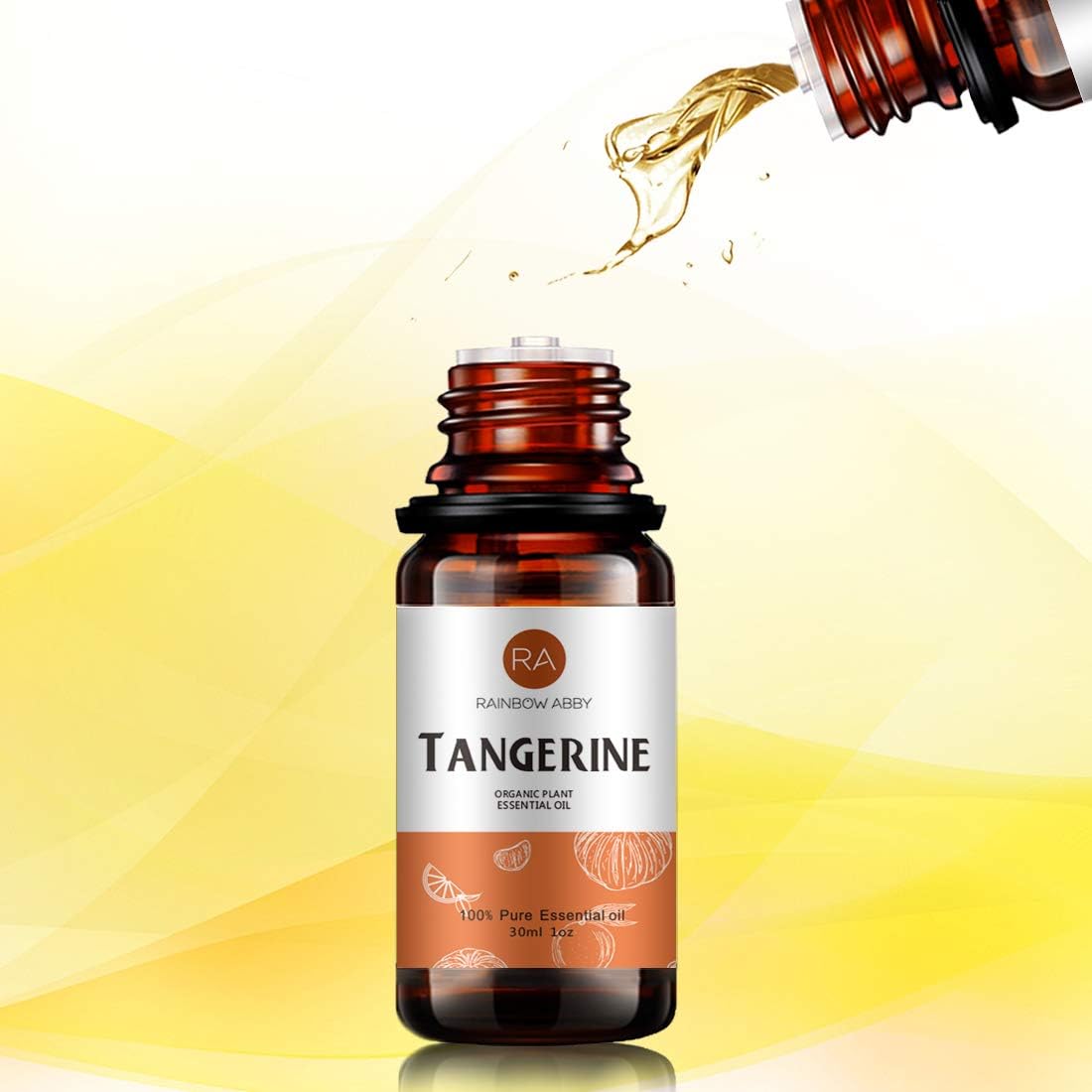 Tangerine Essential Oil (30ML), 100% Pure Natural Organic Tangerine Oil for Diffuser, Massage, Skin Care, Yoga