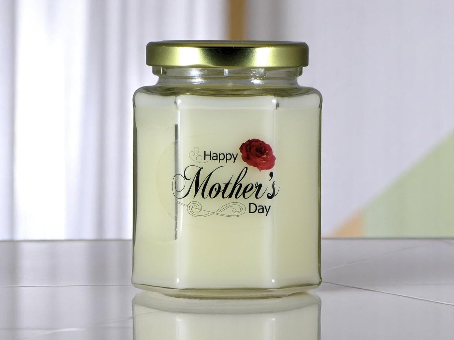 Happy Mother's Day Gardenia Candle | Gardenia Scented Soy Wax Candle | Hand Poured in The USA by Just Makes Scents Candles & Gifts (8 oz)