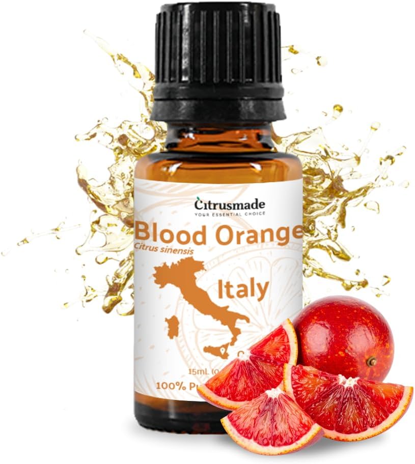 Blood Orange Essential Oil - Direct from Citrusmade in Sicily - Pure Essential Oil for Diffusers and Aromatherapy - Natural Citrus Scent | 100% Pure Therapeutic Grade (15ml)