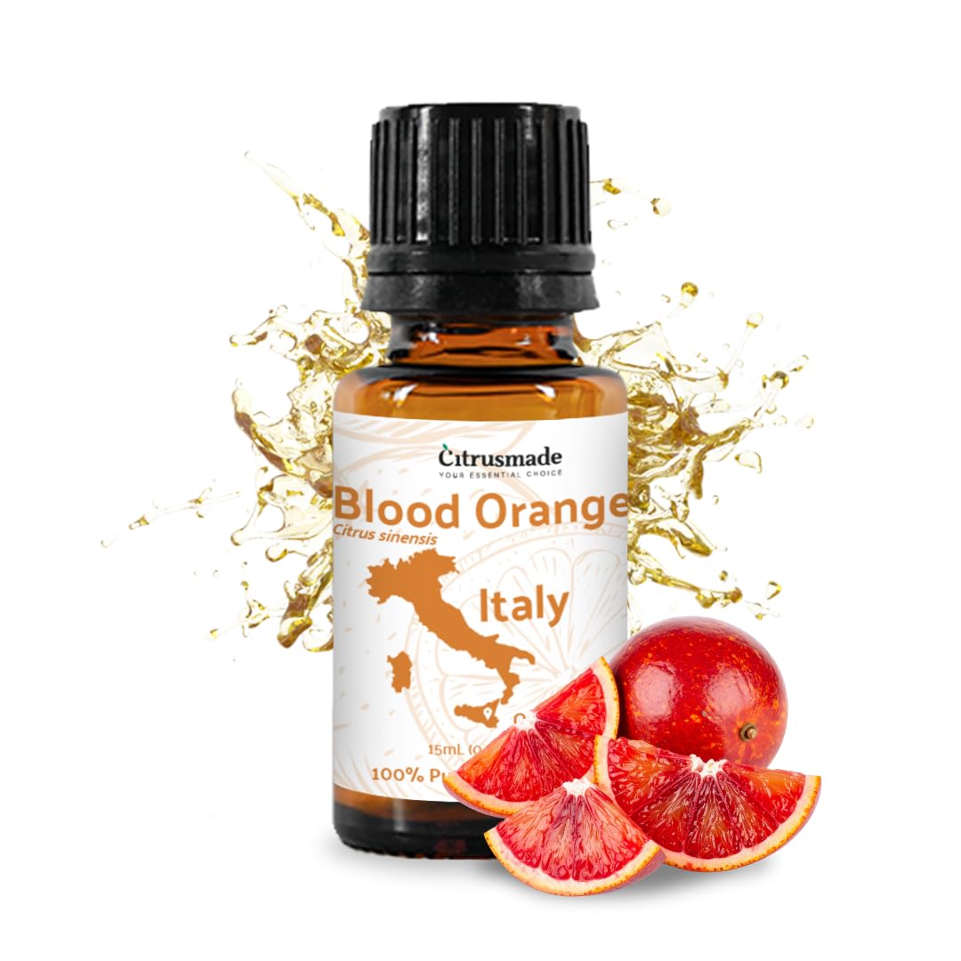 Blood Orange Essential Oil - Direct from Citrusmade in Sicily - Pure Essential Oil for Diffusers and Aromatherapy - Natural