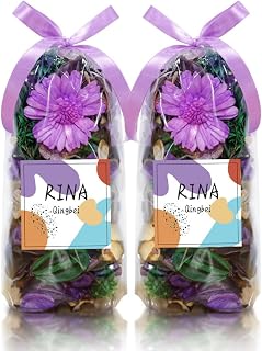 Qingbei Rina Spring Potpourri Bags,Lavender Scented Potpourri Bowl Filler,Purple Decorative Dried Flowers,Home Fragrance Sachet of Petals, Vase Fillers,Bathroom Decor(8.4 oz)
