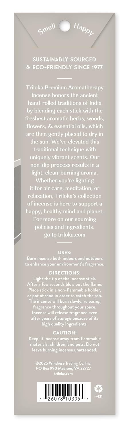 Triloka White Sage Premium Incense, 10 Sticks