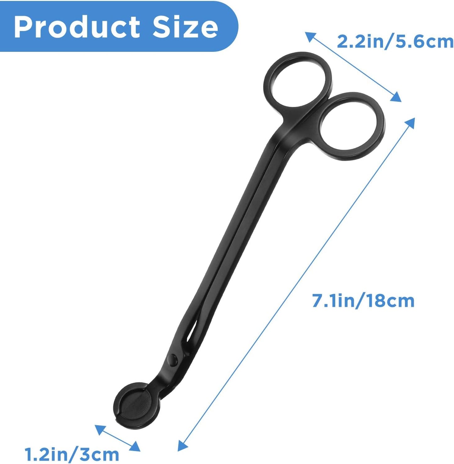 JIEYAO 10PCS Black Stainless Steel Candle Wick Trimmers, 7 Inch Wick Cutters Candle Scissors for Cleaner Burn Prevents Soot Buildup
