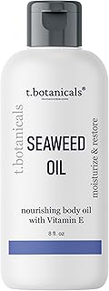 Seaweed Body Oil 8 oz. Nourishing Sea Moss Oil Fast Absorbing Firming Anti-Aging Non-Greasy Oil Day and Night Massage Kelp Moisturizer for Dry Dull, Sagging Skin, Face, Hair, Foot, Hands (Lavender)