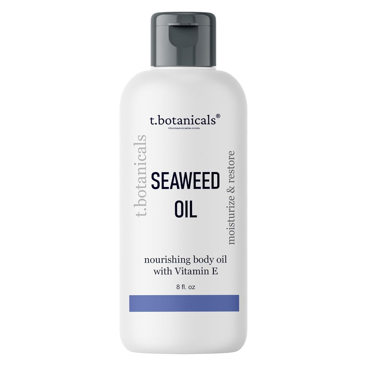 Seaweed Body Oil 8 oz. Nourishing Sea Moss Oil Fast Absorbing Firming Anti-Aging Non-Greasy Oil Day and Night Massage Kelp Moisturizer for Dry Dull, Sagging Skin, Face, Hair, Foot, Hands (Lavender)