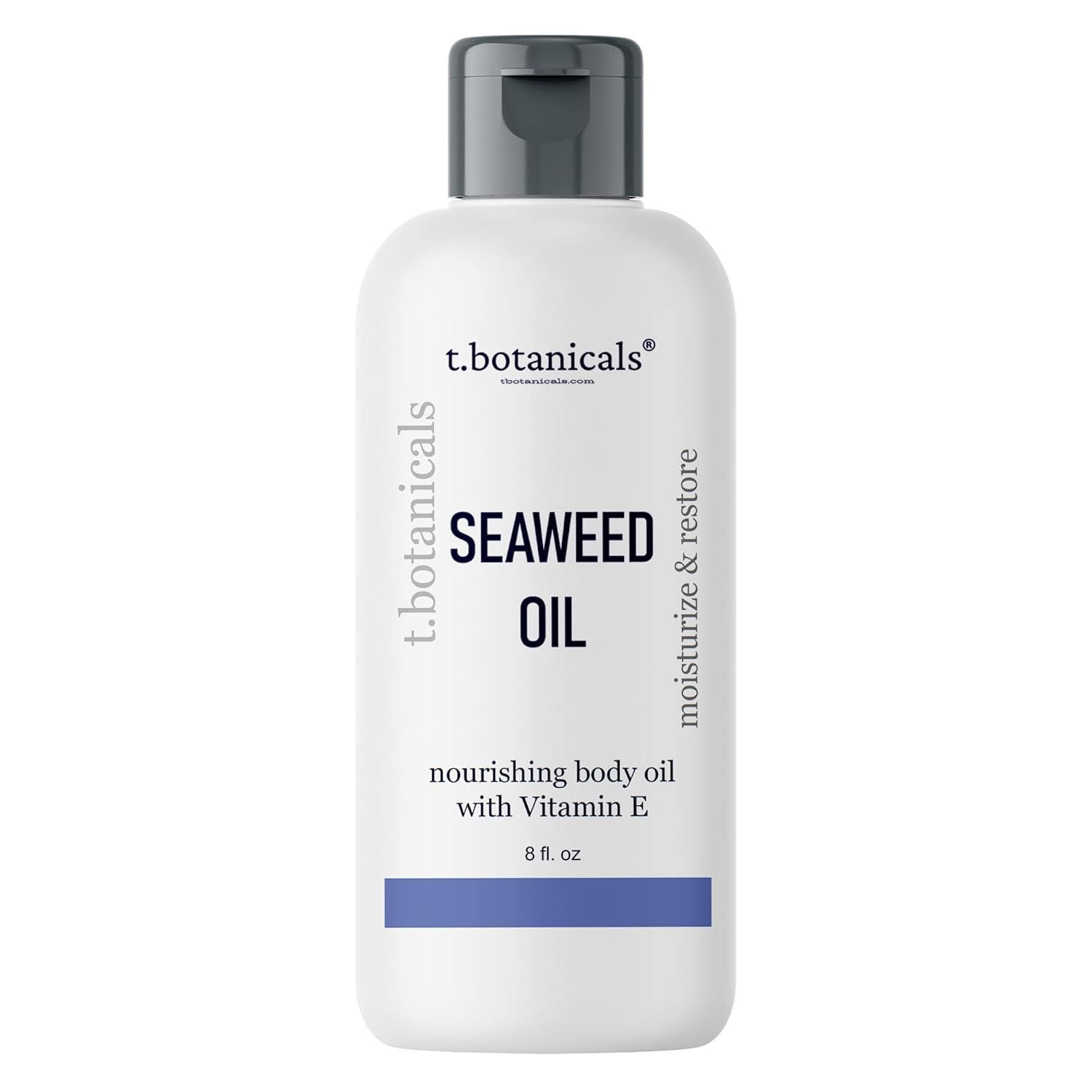 Seaweed Body Oil 8 oz. Nourishing Sea Moss Oil Fast Absorbing Firming Anti-Aging Non-Greasy Oil Day and Night Massage Kelp Moisturizer for Dry Dull, Sagging Skin, Face, Hair, Foot, Hands (Lavender)