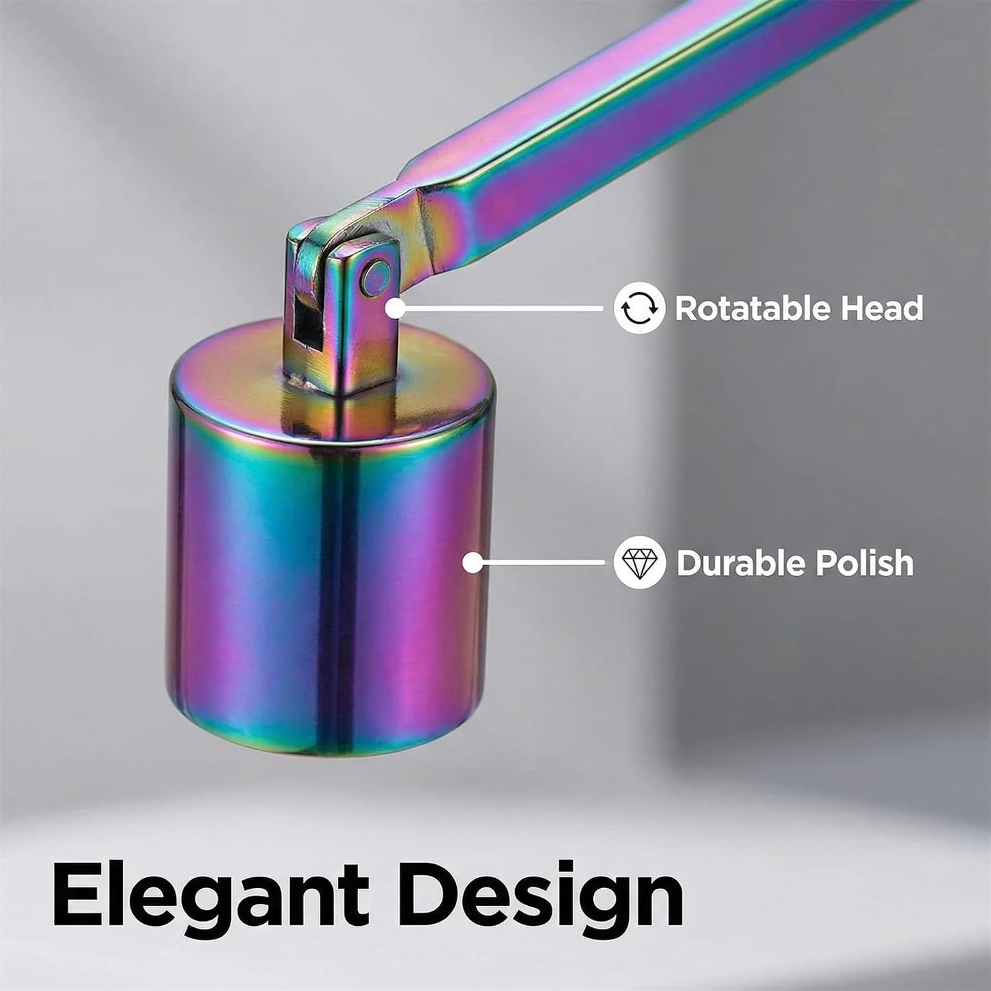 Candle Snuffer, Candlesnuffers Wick Snuffer Candle Accessory, Stainless Steel Wick Flame Extinguisher for Putting Out Candle Flame Safely (Colorful Candle Snuffer A)