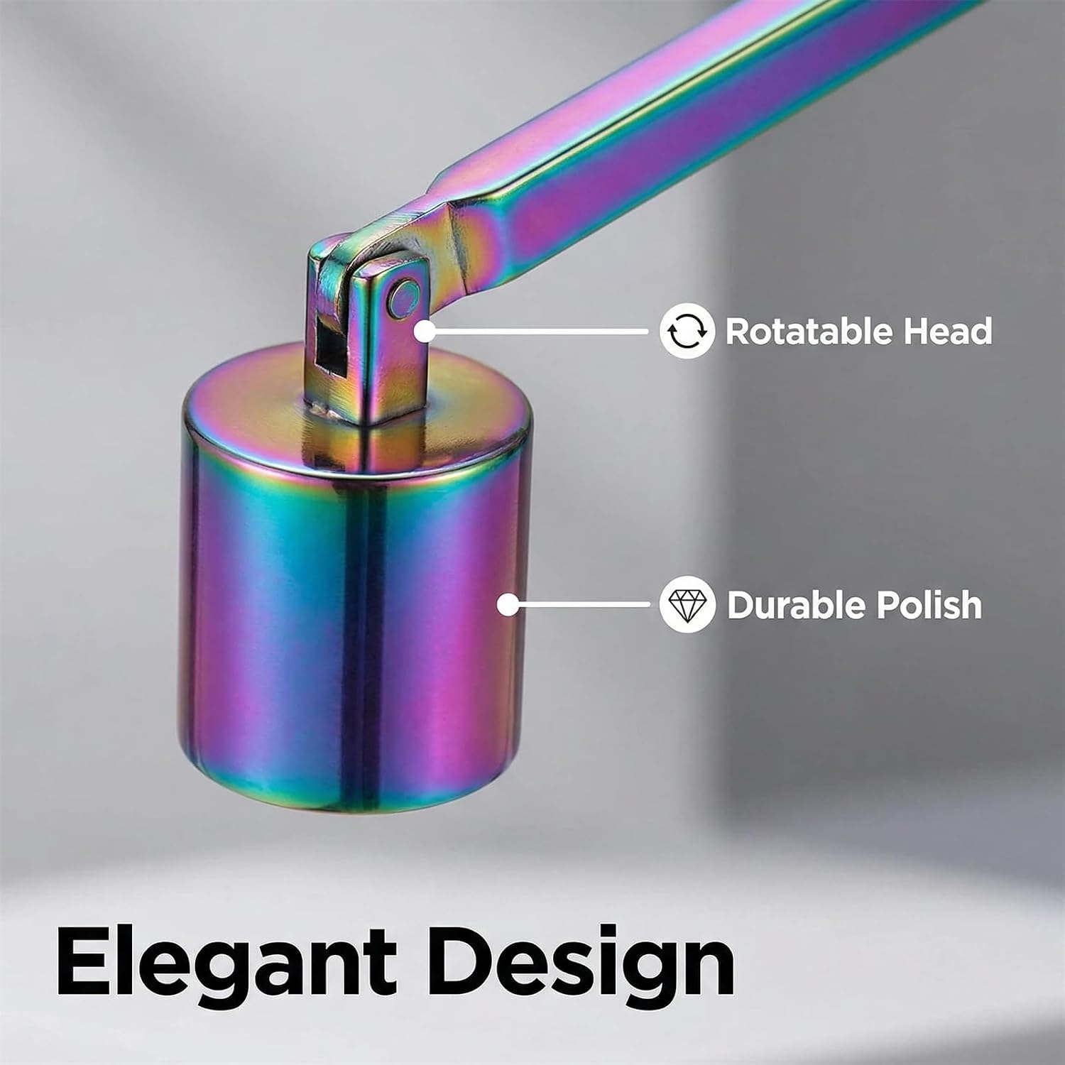 Candle Snuffer, Candlesnuffers Wick Snuffer Candle Accessory, Stainless Steel Wick Flame Extinguisher for Putting Out Candle Flame Safely (Colorful Candle Snuffer A)