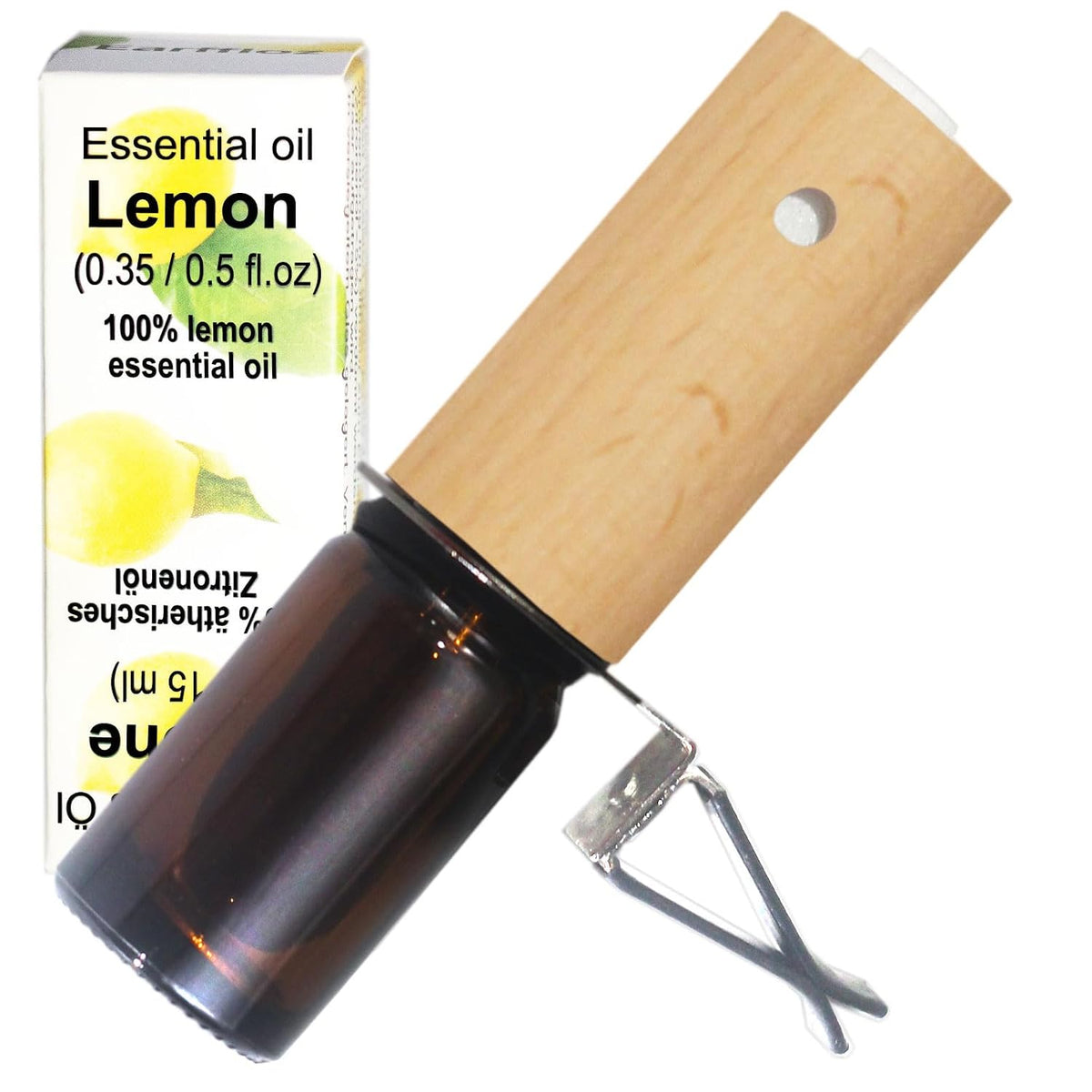 Lemon Car Scent 30 Days’ Refillable Odor Fighting Non-toxic Strong Natural Fresh Fragrance