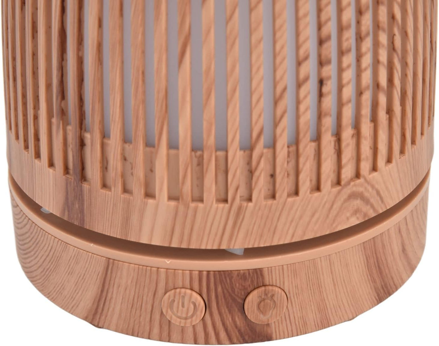 100-200ml Essential Oil Diffuser, Wood Grain Humidifier with 7 - Color Night Light, USB Powered Silent Mist Humidifier for Home Office Bedroom
