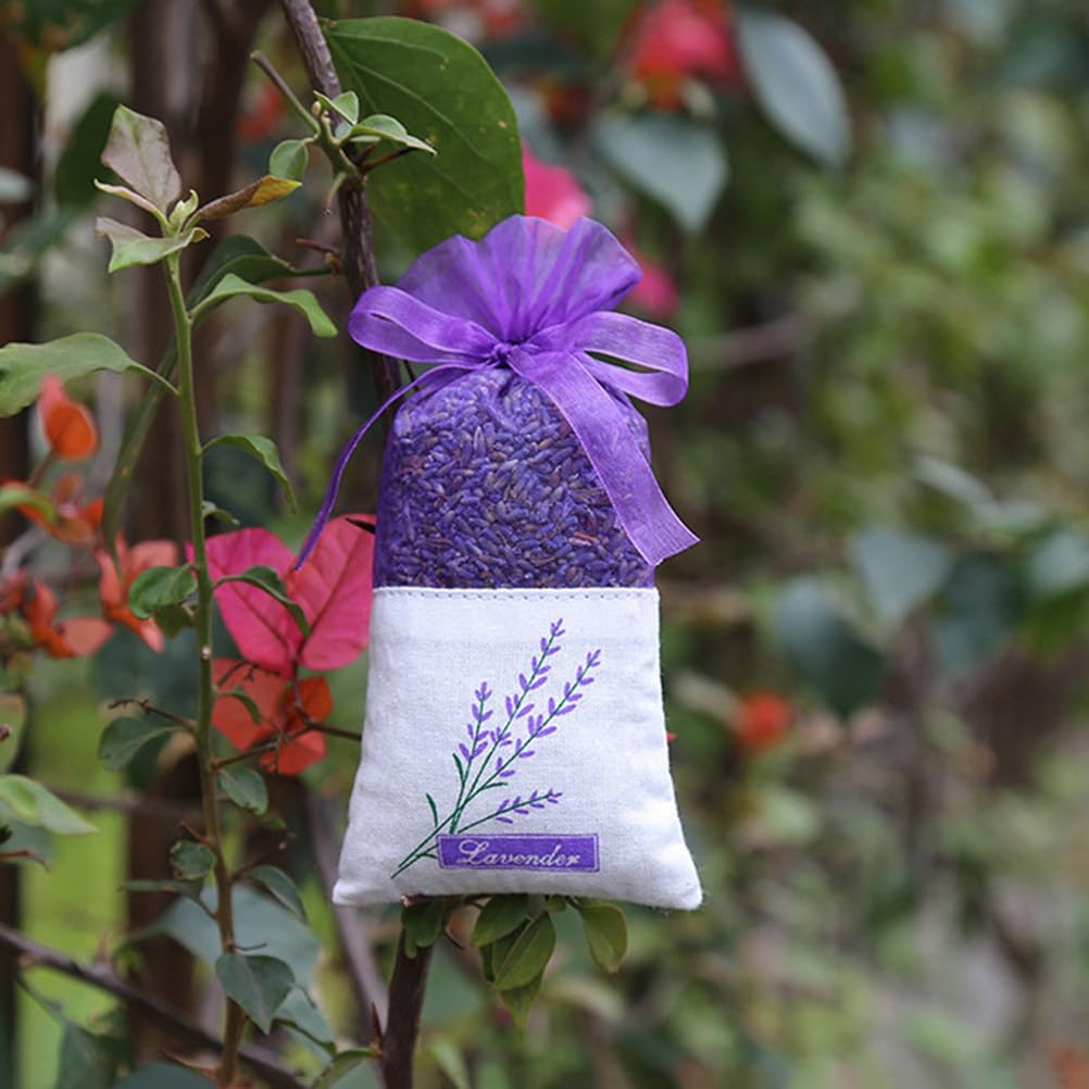 Lavender Sachet Bags 30Pcs Empty Pouch for Drawers Closets Small Gauze Sachet Bags with Flower Print 6X2.8 Inch Fragrance for Home Organization