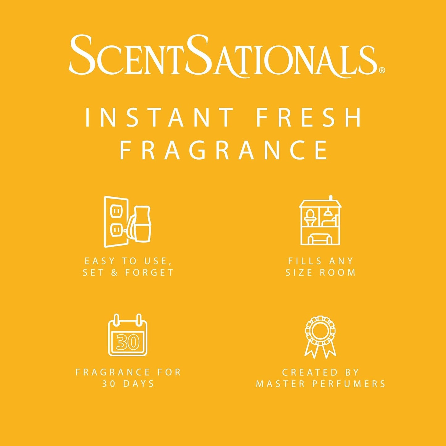 ScentSationals Honeysuckle Nectar Fragrance Oil Plug in Air Freshener Refills 3-Pack - Works with Scentsationals Wall Plugs, Long-Lasting Home Fragrance, 0.8 fl oz Each, Packaging May Vary