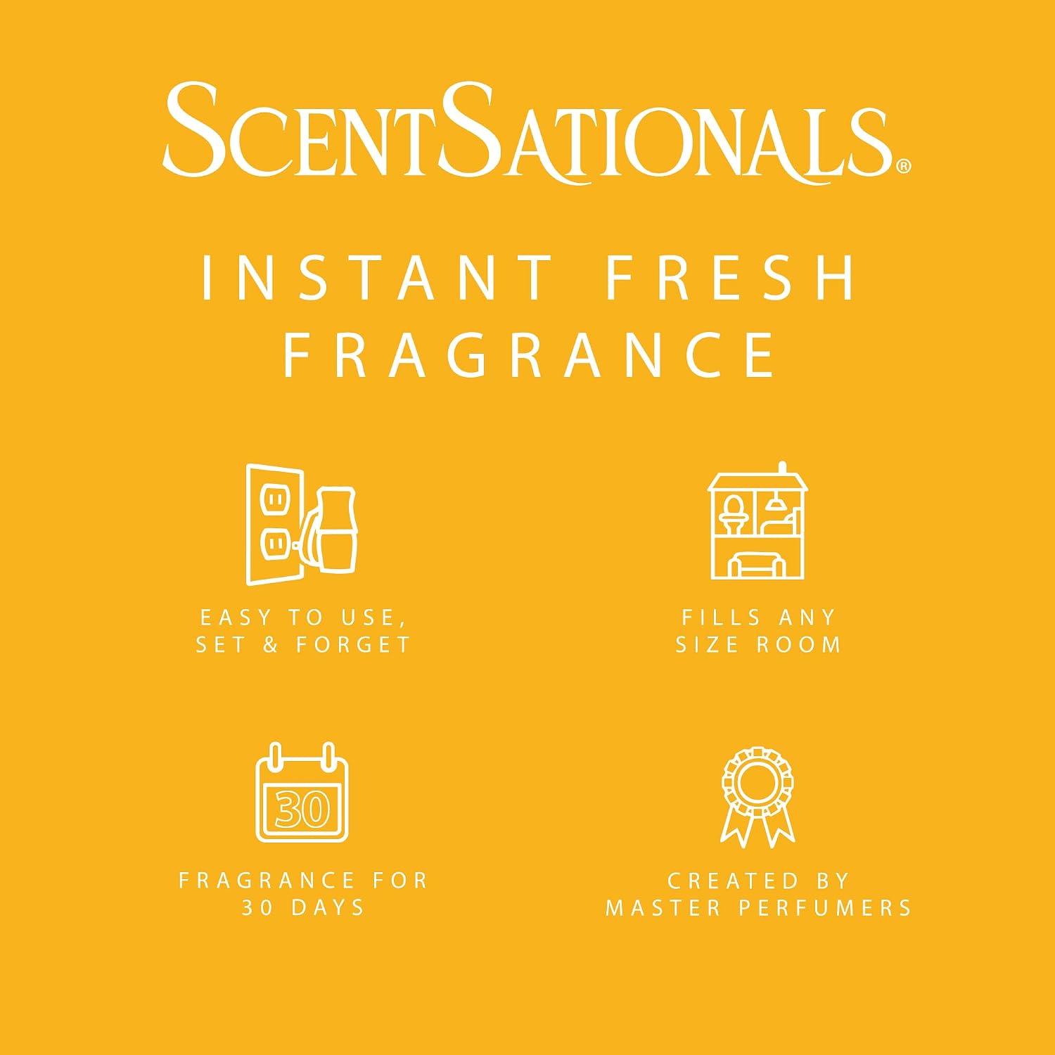 ScentSationals Honeysuckle Nectar Fragrance Oil Plug in Air Freshener Refills 3-Pack - Works with Scentsationals Wall Plugs, Long-Lasting Home Fragrance, 0.8 fl oz Each, Packaging May Vary
