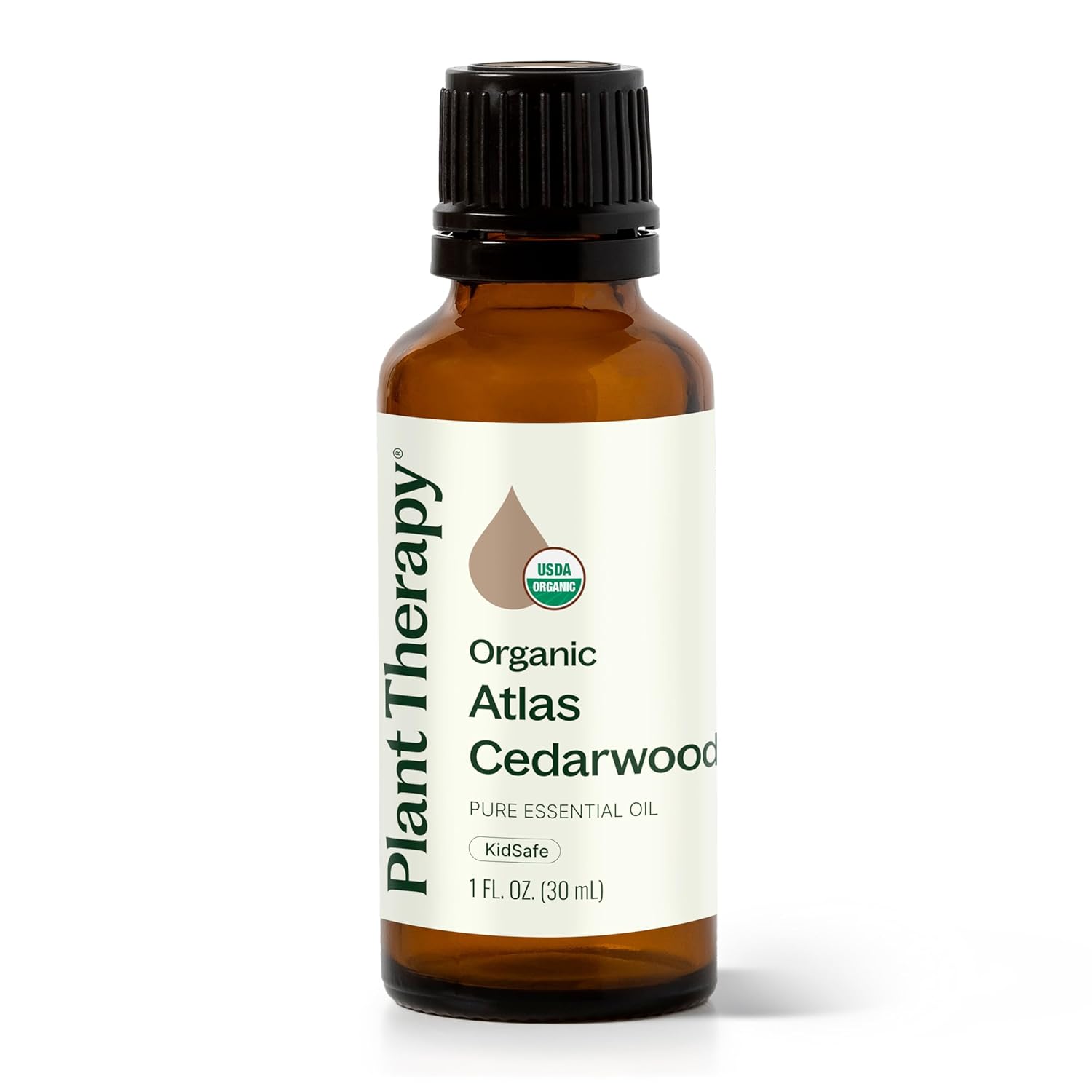 Plant Therapy Organic Atlas Cedarwood Essential Oil 30 mL (1 oz), 100% Pure, USDA Certified Organic, Undiluted, Soothing Aromatherapy for Scalp Health and Muscle Soreness