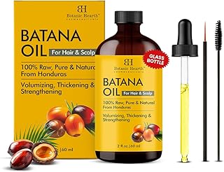 Botanic Hearth Batana Oil for Hair Growth & Hair Treatment Oils 2 Fl Oz | Dr Sebi Inspired, 100% Raw & Pure Batana Oil | Scalp & Hair Treatment for Thickness & Strength | All Hair Types