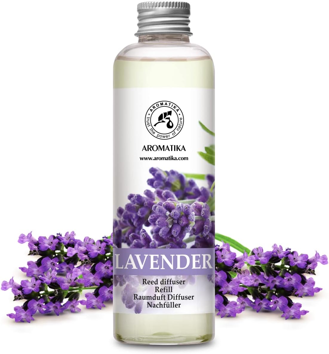 Lavender Reed Diffuser Refill 6.8 Fl Oz - Lavanda Refill - Room Fragrance Diffuser w/Natural Essential Lavender Oil - Reed Diffuser Oil Refill for Spa - Aromatherapy - Home - Bath - Restaurant
