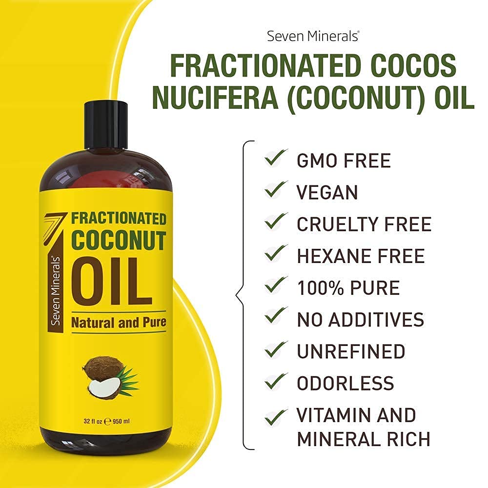Seven Minerals Pure Fractionated Coconut Oil & Pure Grapeseed Oil