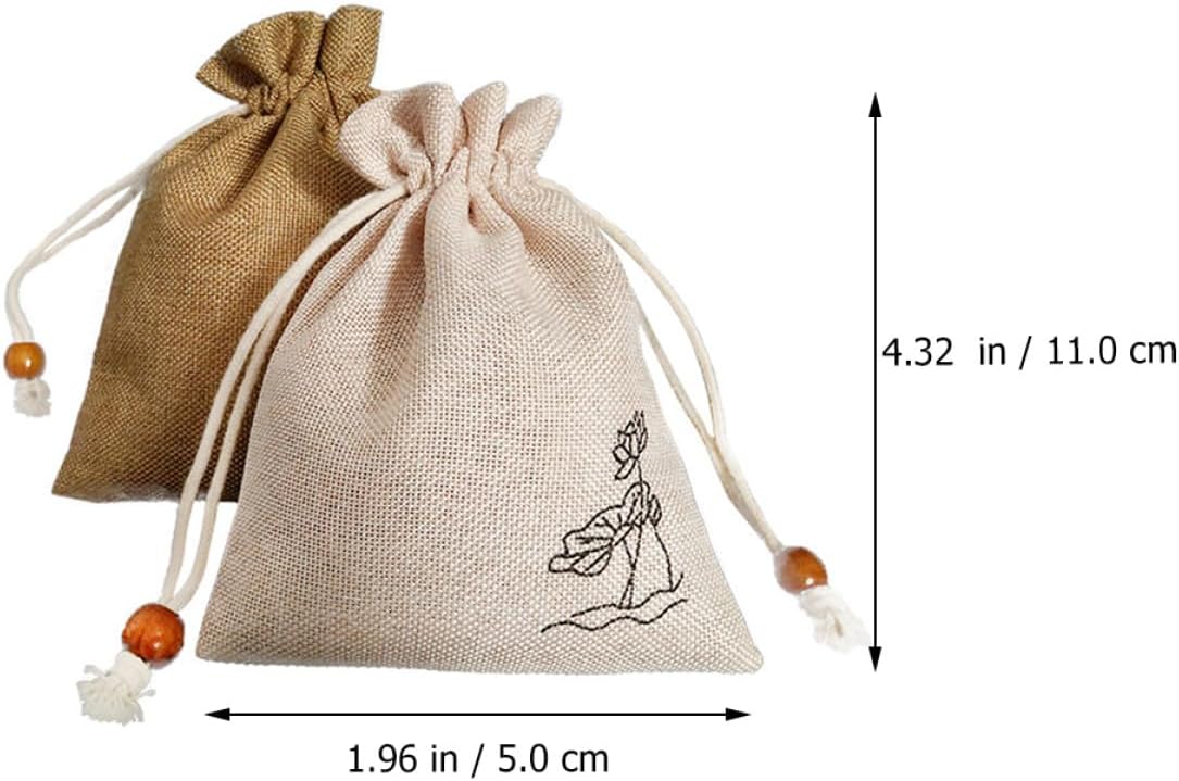 SUPVOX Natural Lavender Wardrobe Sachets 2pcs, Linen Cotton Fragrance Bags for Drawers Freshener and Closet Air Freshener with Dried Flowers, Home Fragrance Supplies Random Color