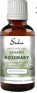 USDA Certified Organic 100% Pure Steam Distilled Essential Oils for Aromatherapy-Skin Care Formulations-All Purpose Household Use- Cruelty Free-Vegan (1 fl.oz, Rosemary)