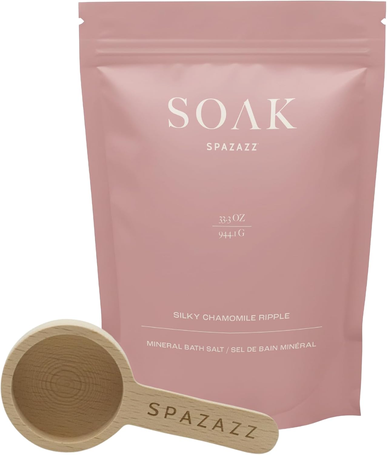 Spazazz Dead Sea Bath Salts with Magnesium & Arnica – Aromatherapy Mineral Bath Soak for Relaxation. Bathtub Soaking Salts – 33.3oz Silky Chamomile Ripple Salt Crystals with Bath Salt Scoop