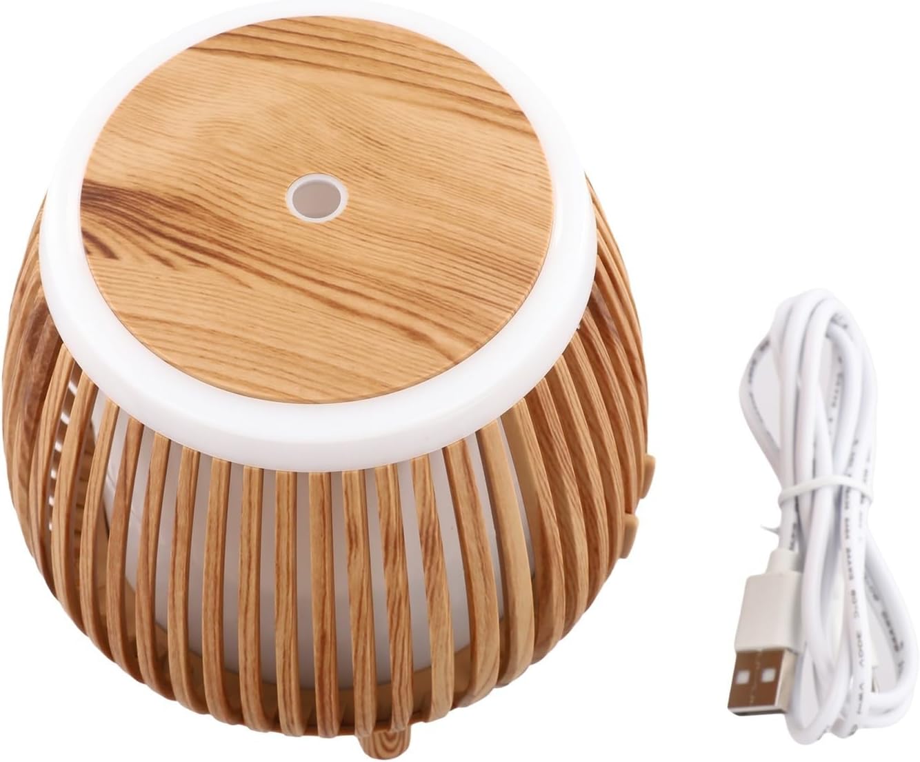 Essential Oil Diffuser and Humidifier with LED Mood Light, Quiet Ultrasonic-Aromatherapy Machine for Home Bedroom Office, Portable Air Freshener with Auto Shut-Off(Light wood grain)