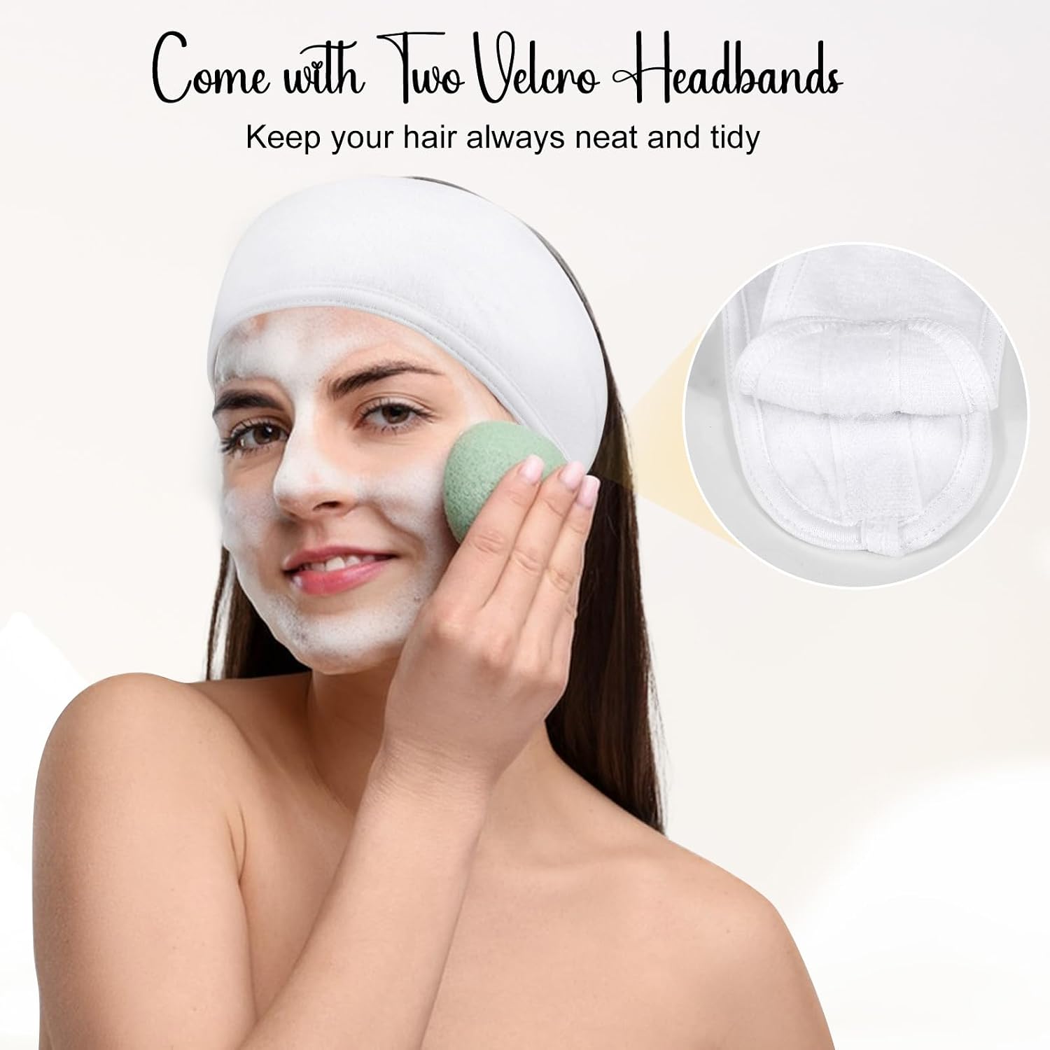 Face Steaming Towel, 4 Pack Reusable Face Towel Mask with Face Washing Headband Cold Hot Compress Facial Steamer Towel Moisturizing Beauty Care Spa Towels for Women Girls Skin Face Care Beauty Salons