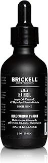 Brickell Men's Argan Oil for Hair, Lightweight Hair Oil Treatment For Men, With Argan Oil, Hydrolyzed Proteins, and Vitamin E, 2 Ounce, Scented