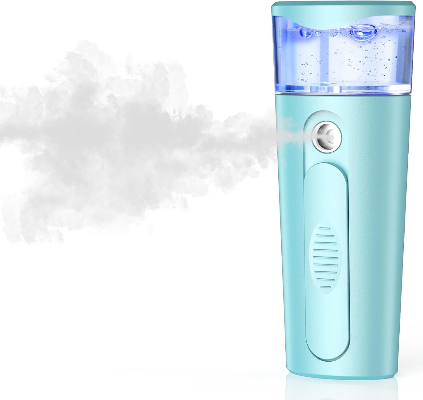 withthesun Nano Face Mister, Facial Steamer, USB Rechargeable Cool Mist Sprayer, 40ml Visual Water Tank, Face Mist for Eyelash Extensions, Facial Deep Cleaning, Makeup (Blue)
