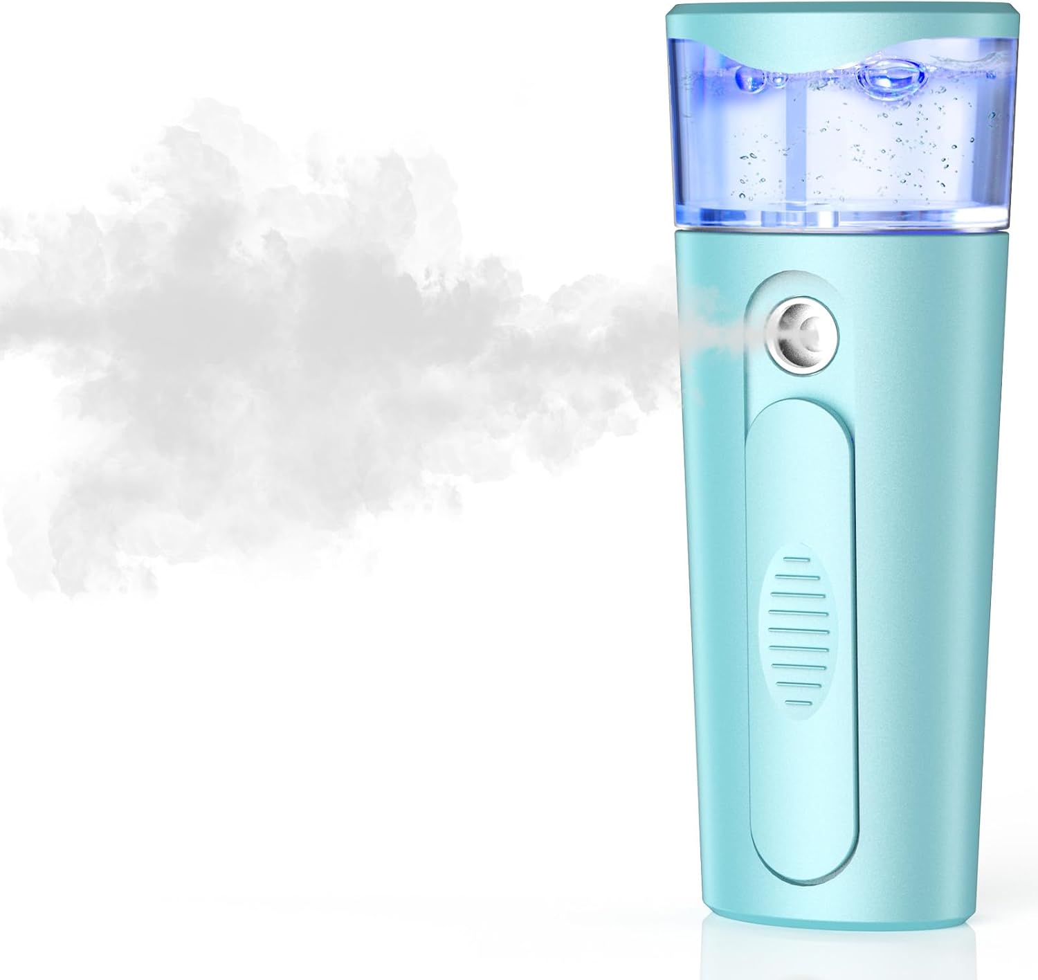 withthesun Nano Face Mister, Facial Steamer, USB Rechargeable Cool Mist Sprayer, 40ml Visual Water Tank, Face Mist for Eyelash Extensions, Facial Deep Cleaning, Makeup (Blue)
