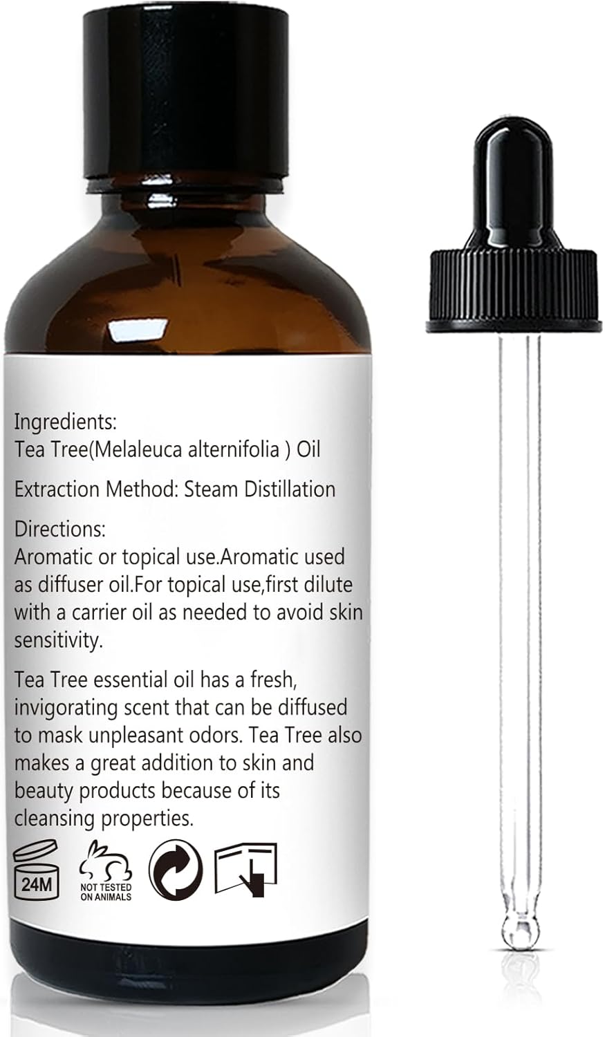 GM Gumili Tea Tree Oil for Skin, Hair, Nails, Face Body Wash, Foot Soak, Spray, 100% Pure Tea Tree Essential Oil - 30ml