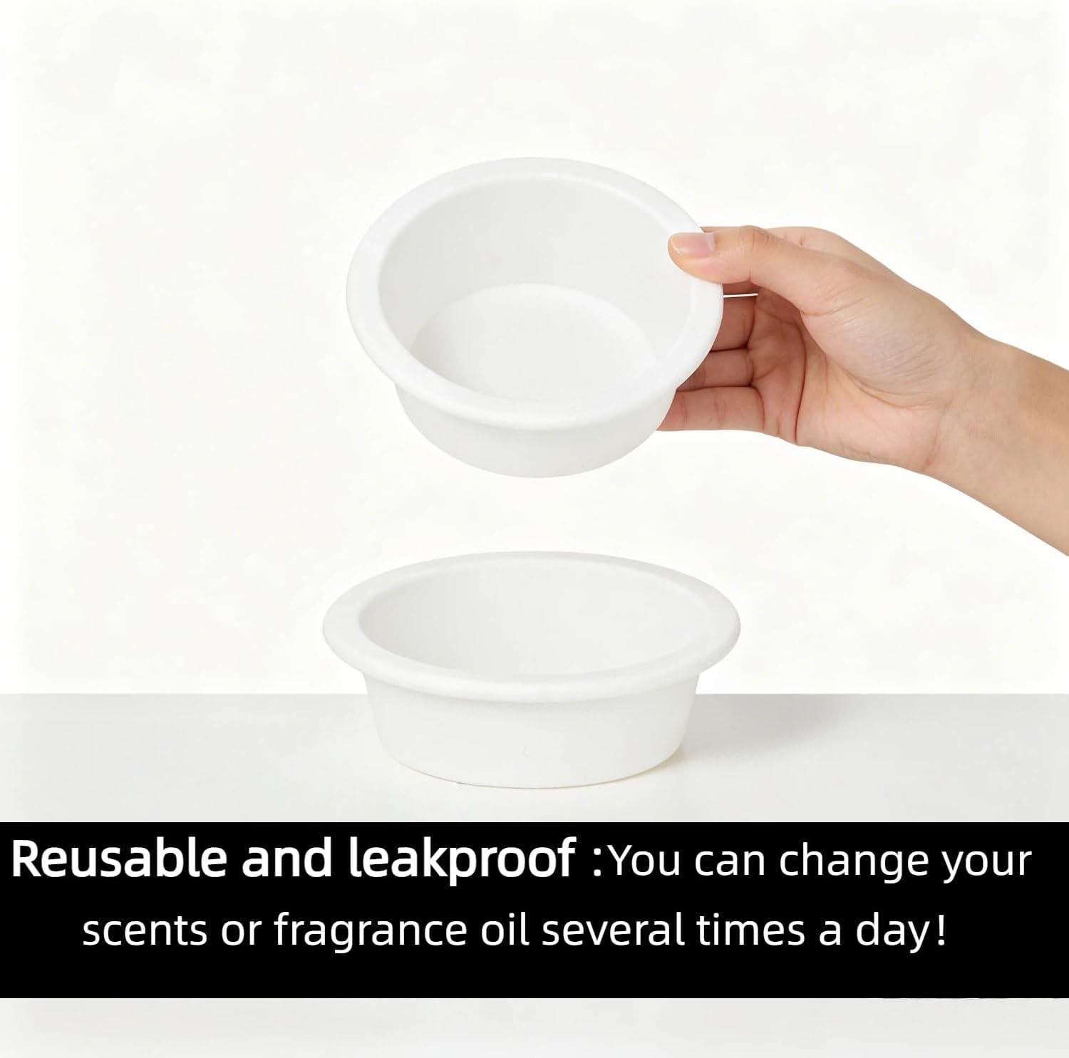 ASAWASA 2 Pcs Silicone Liners for Wax Warmer,No Mess, No Scrape, Long Lasting and Reusable, 2.48 in in Bottom Diameter (medium size 2pcs)