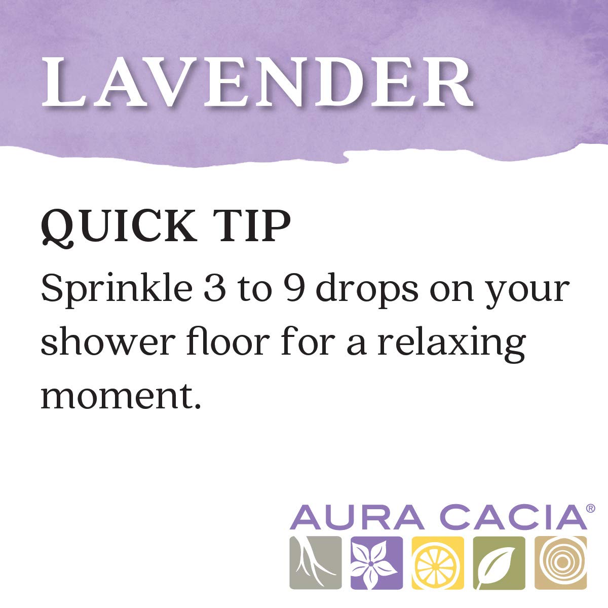 Aura Cacia 100% Pure Lavender Essential Oil, 0.5 fl. oz, Calm Relaxing Aroma, Therapeutic Grade, Ethically Sourced Lavender