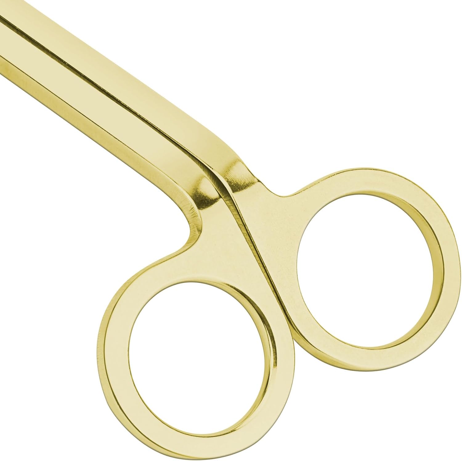 CHEFBEE Candle Wick Trimmer, Polished Stainless Steel Wick Clipper Cutter, Scissors, Reaches Deep Into Candles to Cut Spent Cord, Allow Cleaner Burn and Prevent Soot Buildup (Gold)