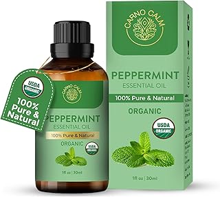 Peppermint Essential Oil | USDA Certified Organic Peppermint Oil | for Skin and Hair | Great Aroma for Diffuser and Aromatherapy | 30 ML