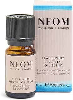 NEOM - Essential Oil Blend, 10ml | Lavender, Jasmine & Sandalwood | Aromatherapy Diffuser Oils with Calming Essential Oil Blend | 100% Natural Fragrances | Tranquil & Relax | Signature De-Stress Scent