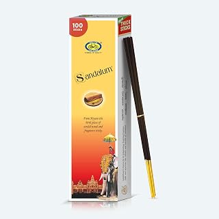 Cycle Sandalum Incense Sticks – Floral & Sandalwood Incense Sticks for Meditation, Prayer & Home Ambience-100 Agarbatti/Pack | 9 inch Sticks - 40 Minutes Burning time