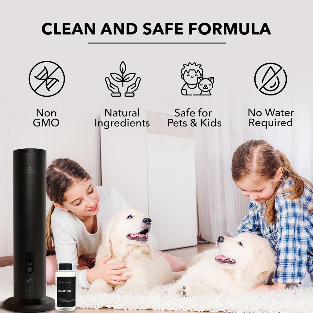 Dream On Diffuser Oil, Luxury Hotel Scent Diffuser Oil for Home, Office & Spa, Fragrance Essential Oils for Aromatherapy, Aloe Vera & Cedarwood, 3.3 FL Oz, 100 mL