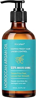 Moroccan Argan Oil – Nourishing & Smoothing Hair Oil for Long,Curly, Dry,Frizzy& Damaged Hair – Moroccan Hair Oil Treatment for Heat Protection & Frizz Control–3.4 Fl Oz