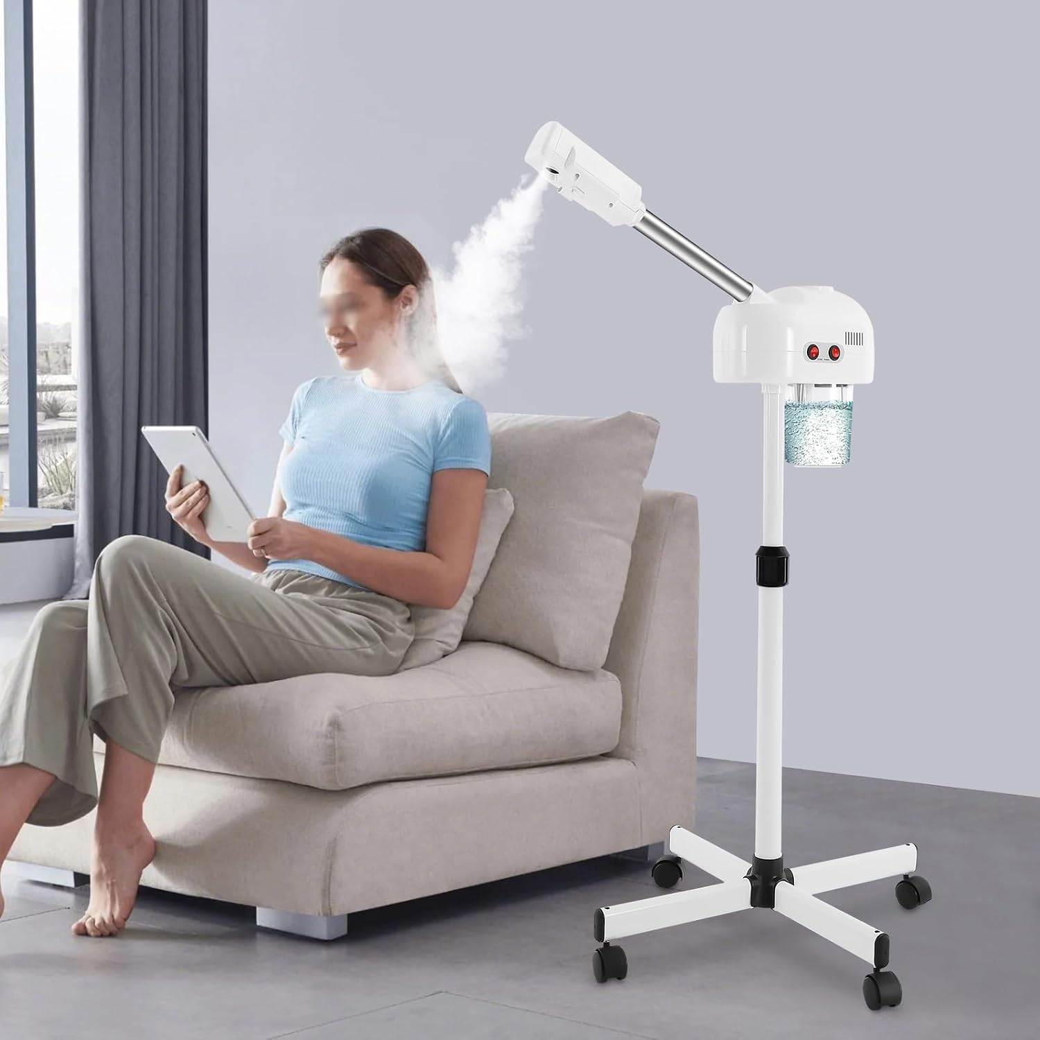 Professional Facial Steamer, 4 in 1 Hot Mist Face Steamer for Home Salon